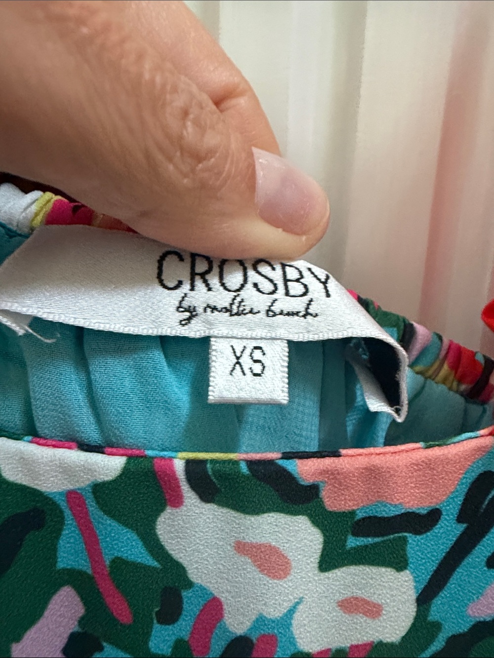 CROSBY by Mollie Burch Multicolor Floral Sundress with Red Ruffle Straps - Picture 3 of 3